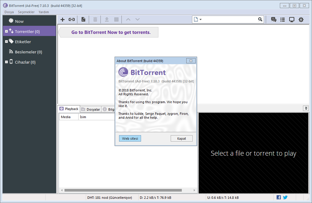 BitTorrent 7.10.4 Build 44521 | Katılımsız
