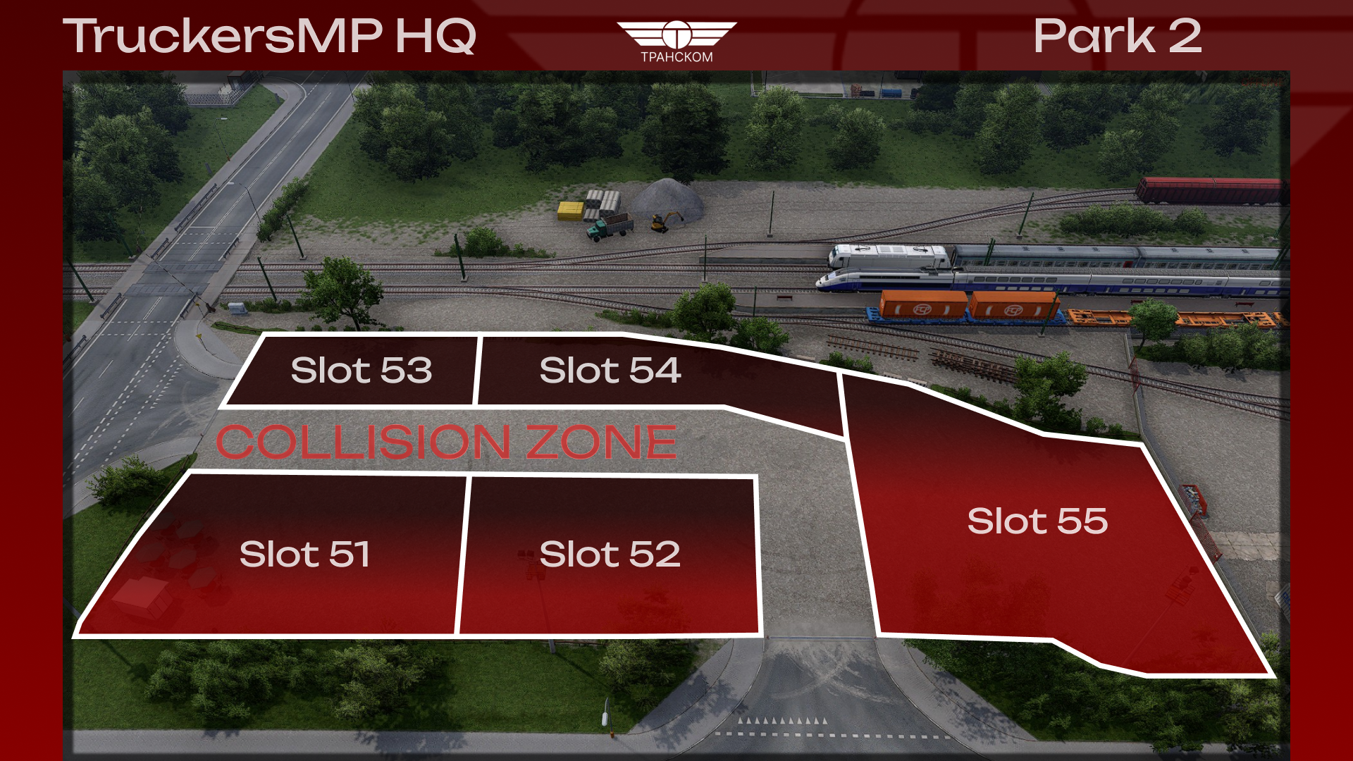 TruckersMP HQ (Park 2) Slot 51-55