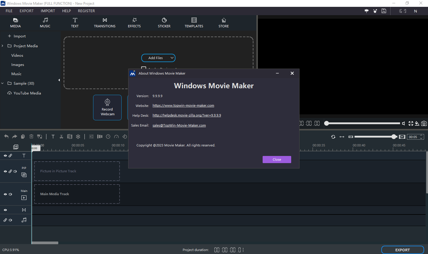 Windows Movie Maker 2023 9.9.9.9 | (x64) | Katılımsız