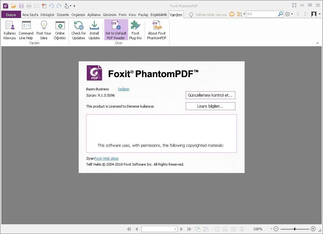 Foxit PhantomPDF Business 9.1.0.5096 | EN-TR | Katılımsız