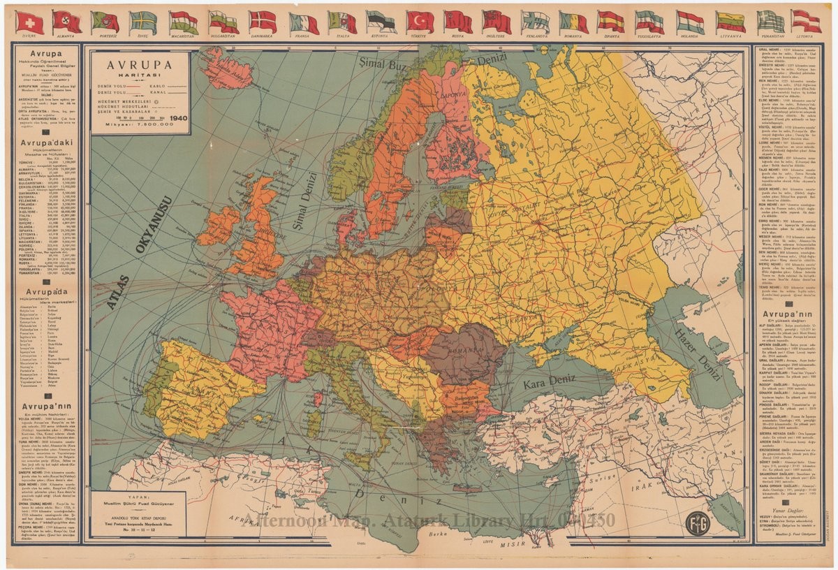 Карта мира в 1940