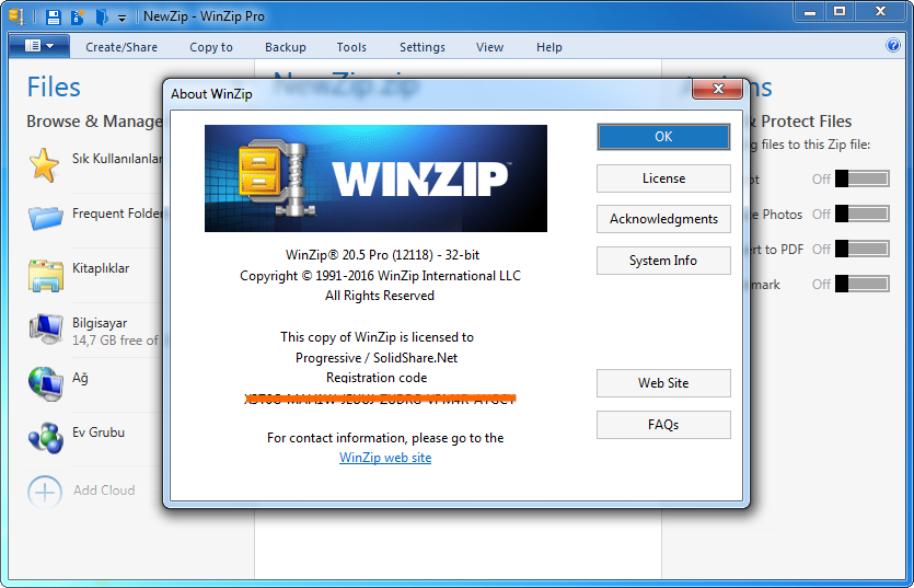 WinZip Pro 20.5 Build 12118 | Katılımsız