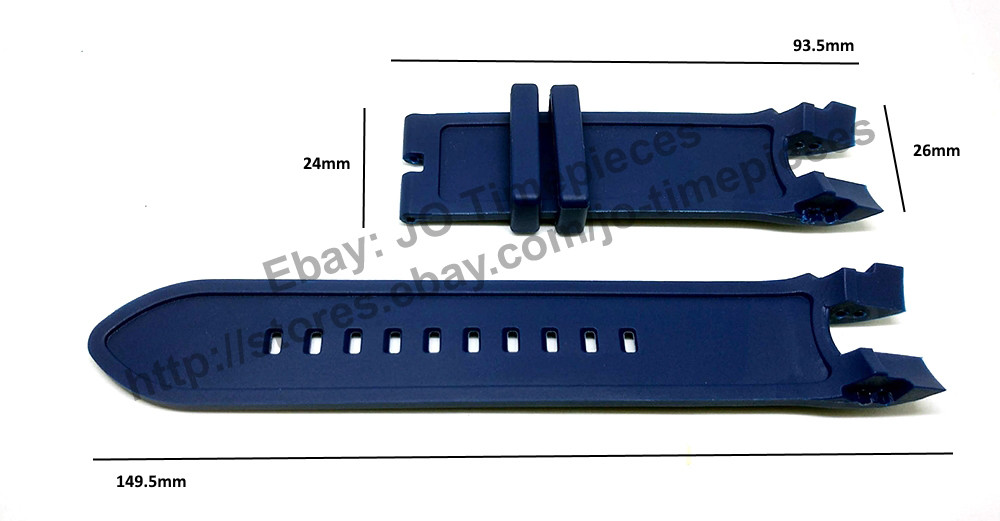 Comp. Invicta Pro Diver 17809 17810 18028 - 26mm Blue Rubber Watch Band Strap