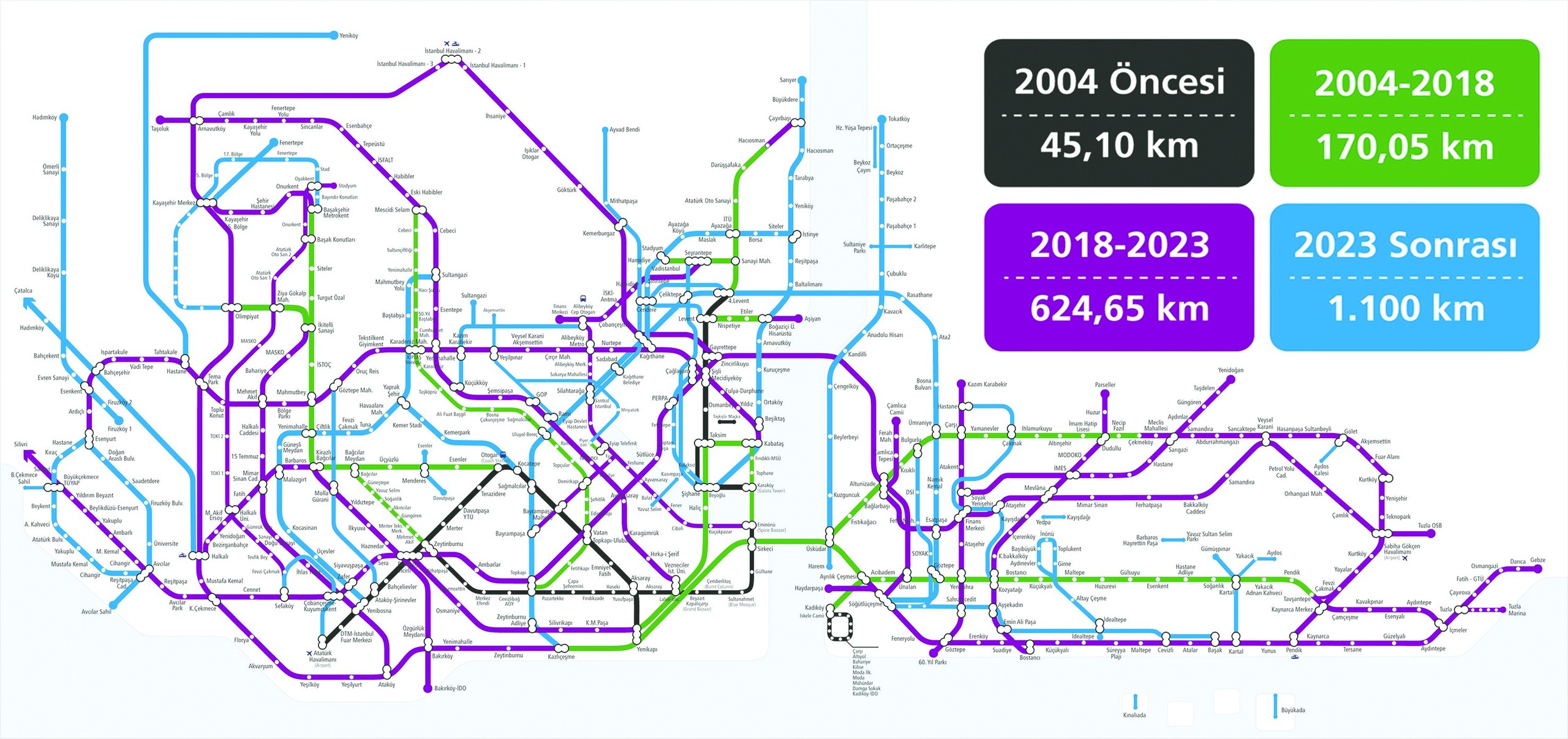 Карта метро стамбула 2023