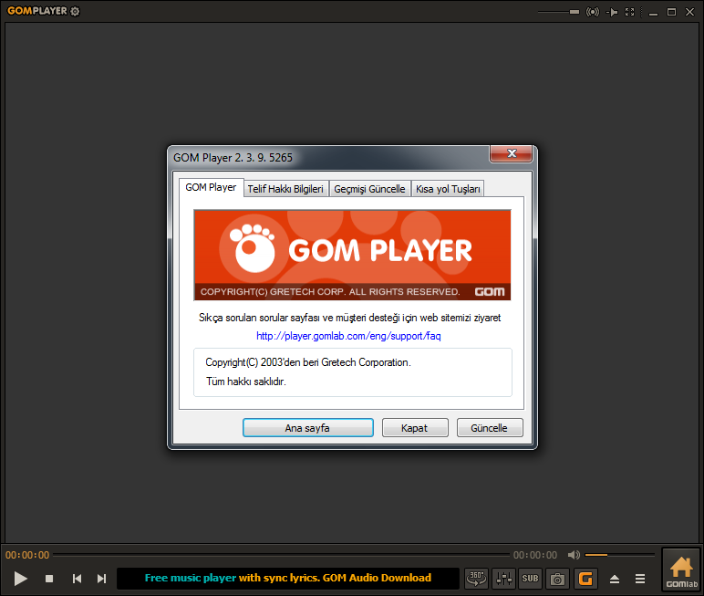 GOM Player 2.3.9.5265 Final | Katılımsız