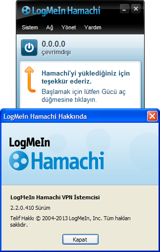 Hamachi 2.2.0.410 Final | Katılımsız