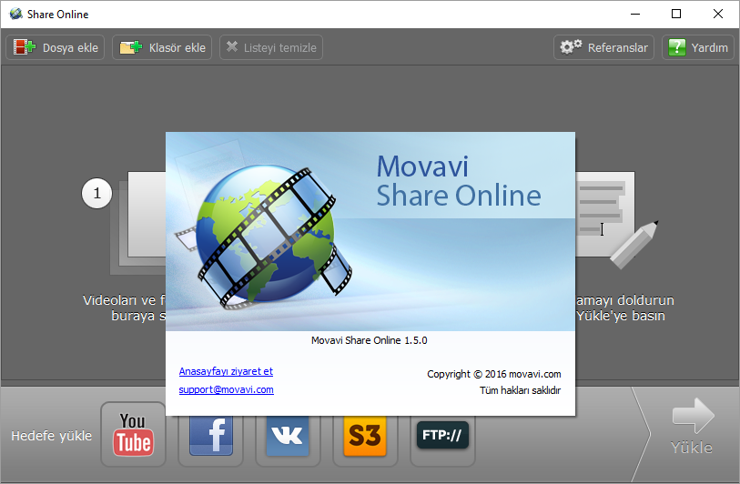 Movavi Share Online 1.5.0 | Katılımsız