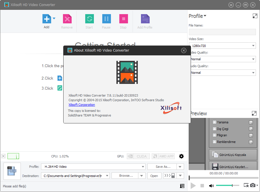 Xilisoft HD Video Converter 7.8.11 Build 20150923 | Katılımsız