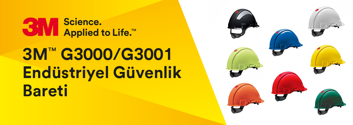 3M™G3000 ve G3001 serisi güvenlik baretleri