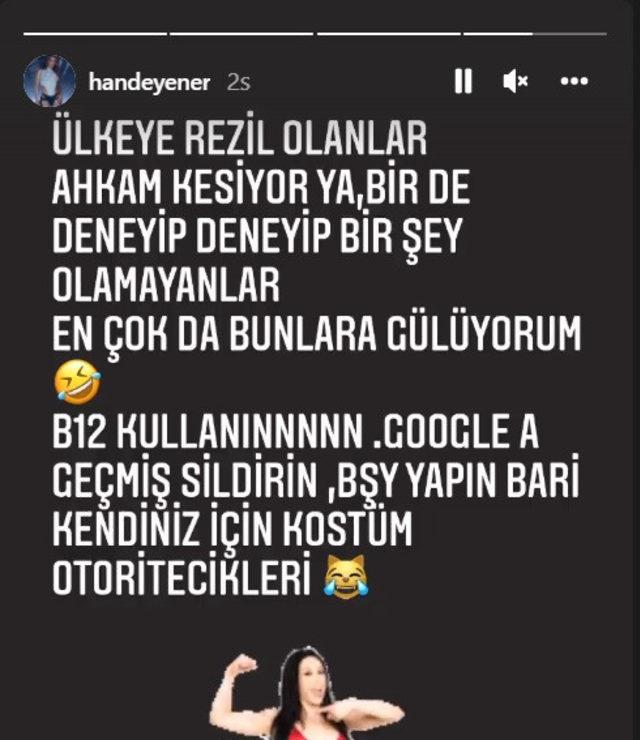 zzet Yldzhann szlerine,Hande Yener'den bomba yant