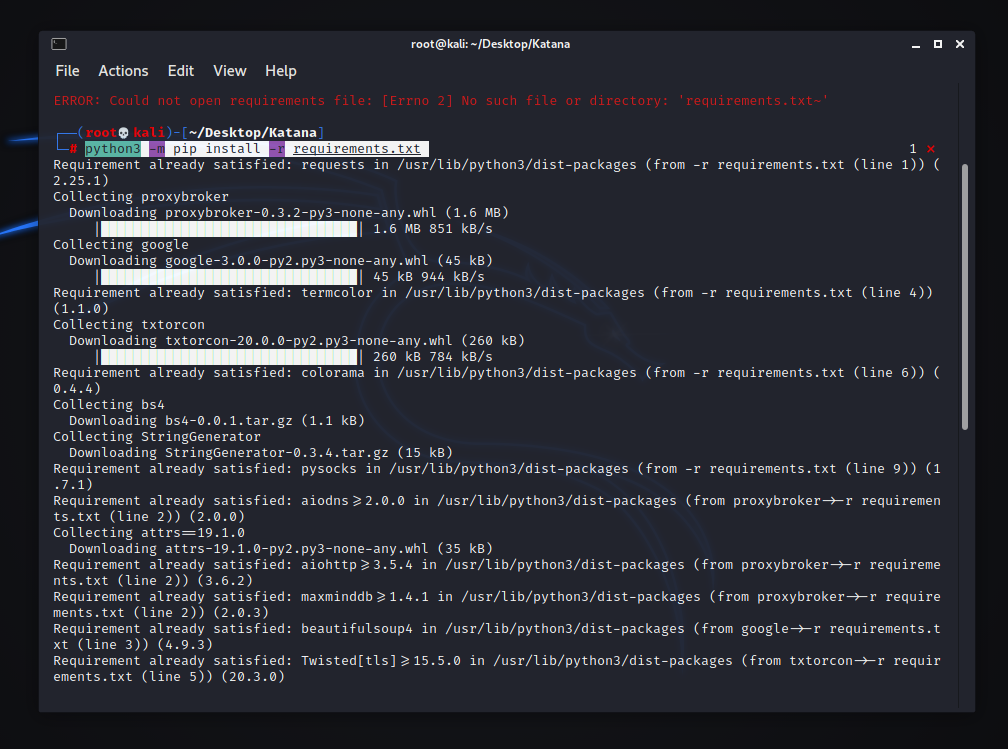 Install r requirements txt. Pip install -r requirements.txt.