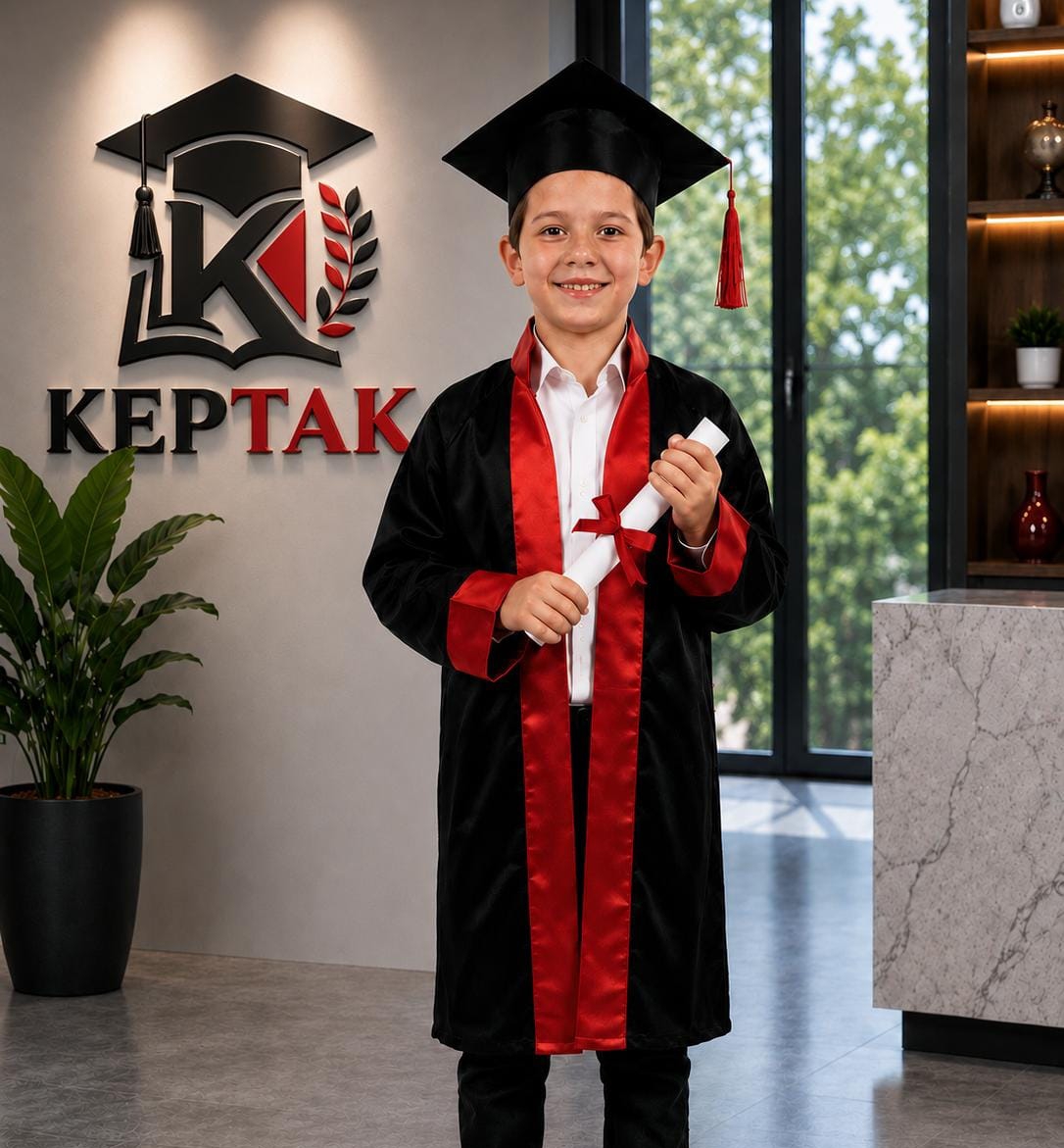 Lacivert Gümüş Sırma İşlemeli Cübbe