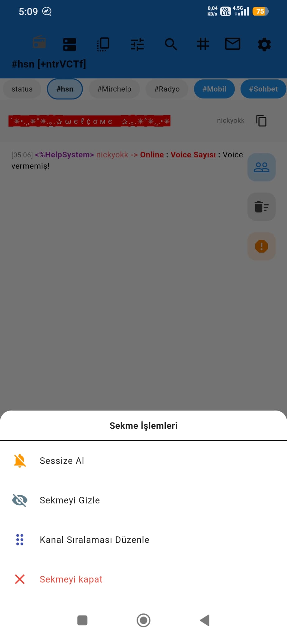 Mobil IRC Script PRO
