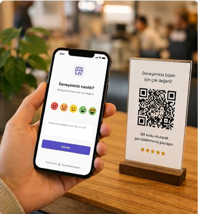 QR kod ile müşteri geri bildirimi