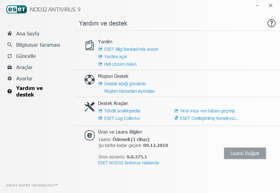 ESET NOD32 Antivirus 9.0.375.1 Final TR (01.03.2016) | Katılımsız