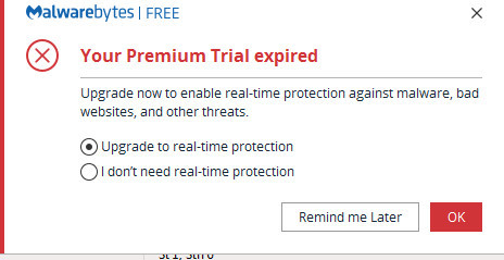 malwarebytes deactivate premium trial