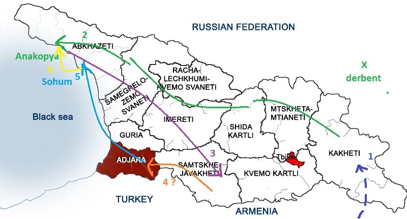 Карта аджарии подробная