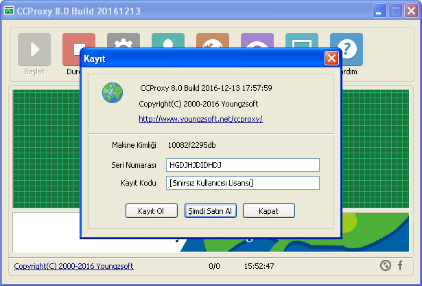 CCProxy 8.0 Build 20161213 | Katılımsız