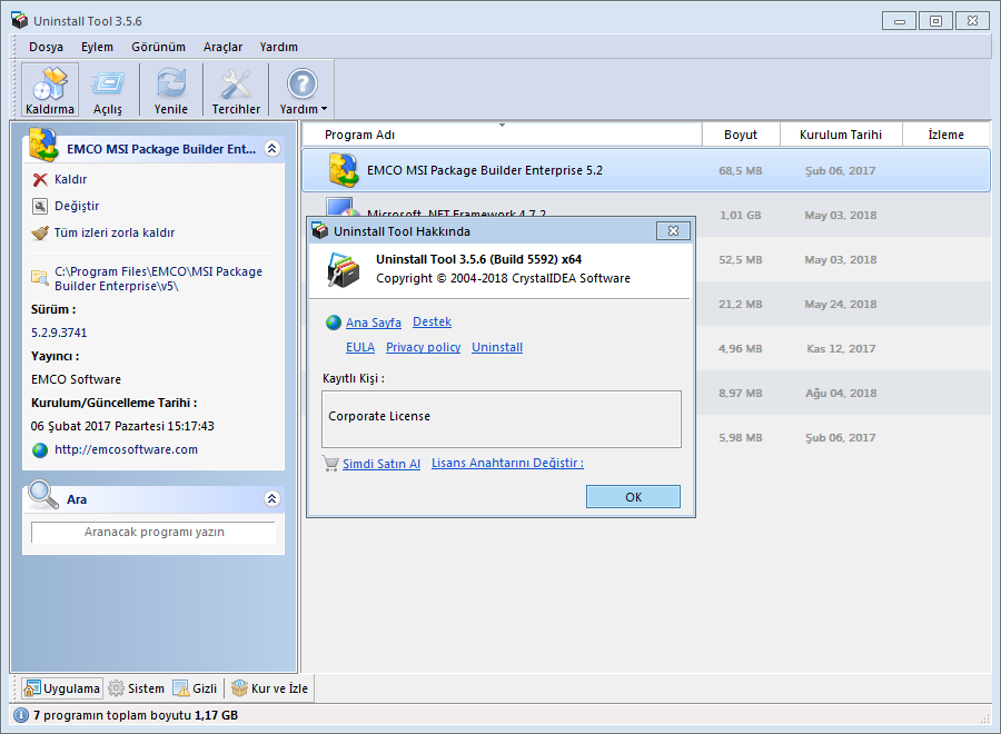 Uninstall Tool 3.5.7 Build 5611 | Katılımsız
