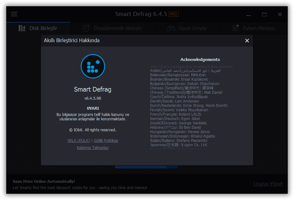 IObit Smart Defrag Pro 6.4.5.98 | Katılımsız