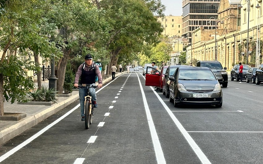 Xaqani küçəsində yol nişanlanması işləri başa çatdı